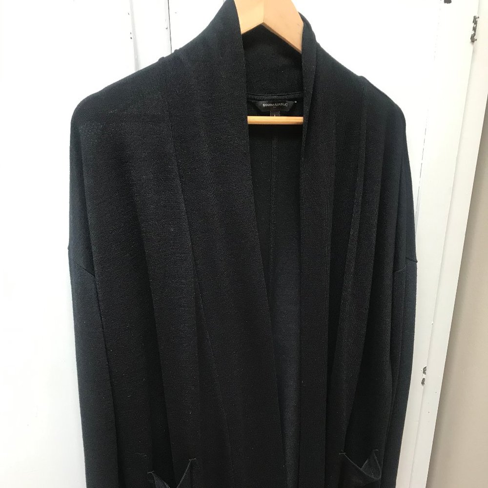 Long Black Banana Republic Cardigan